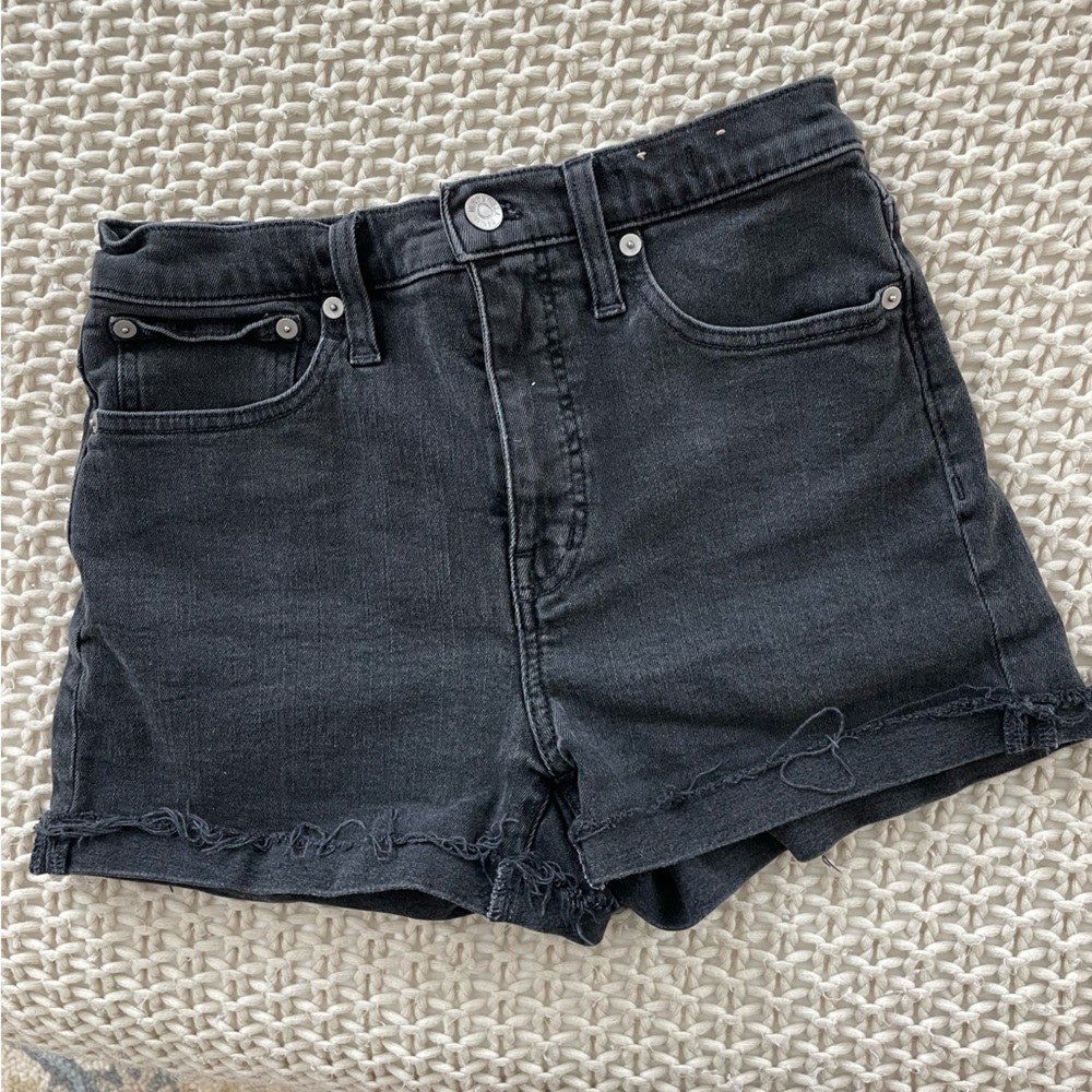 Madewell Black Denim Shorts